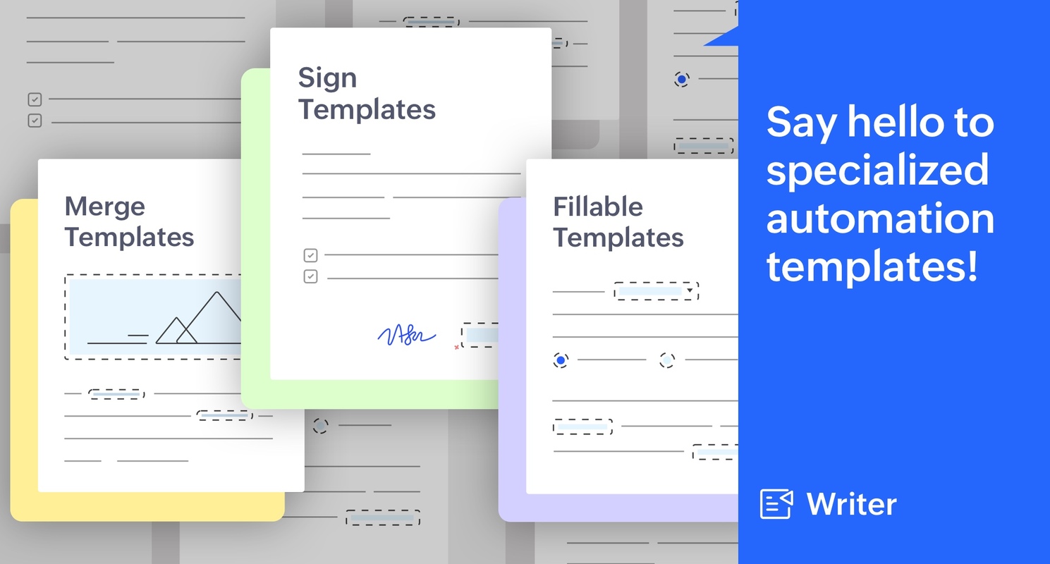 Tailor-made automation for all your different template needs!
