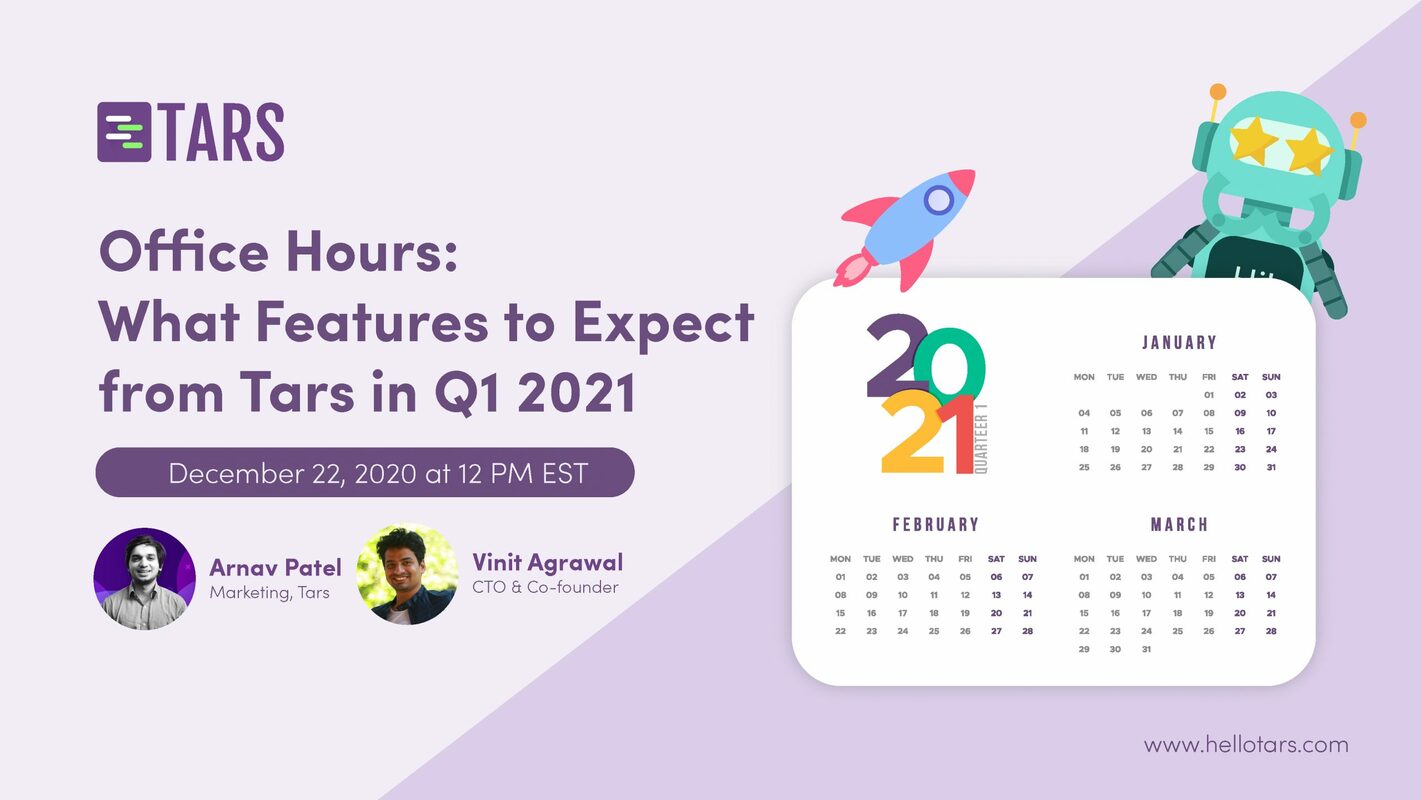 Office Hours: What Features To Expect From Tars In Q1 2021