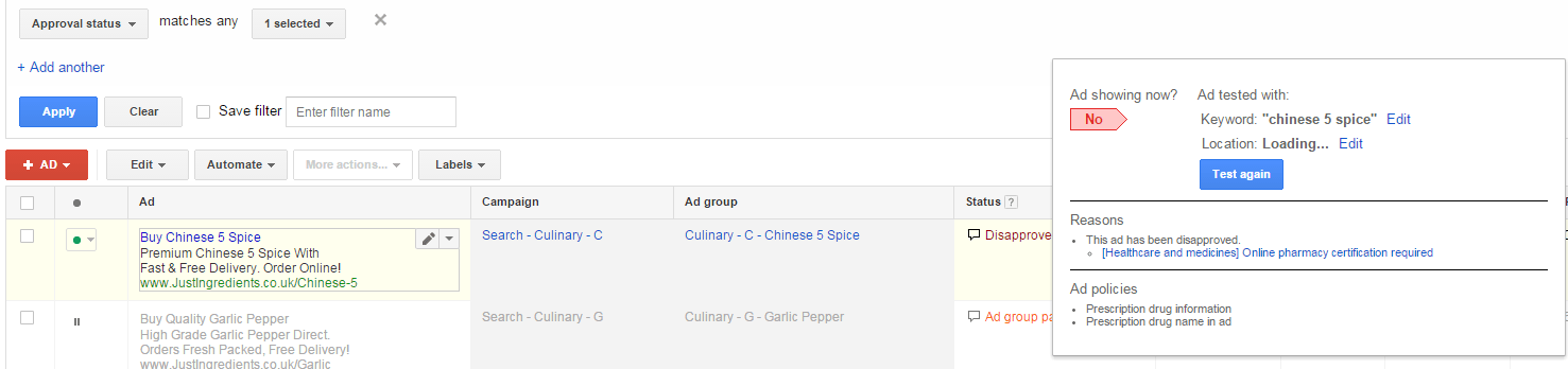 3 Common AdWords Ad Disapprovals That Have Nothing to Do With the Advertiser