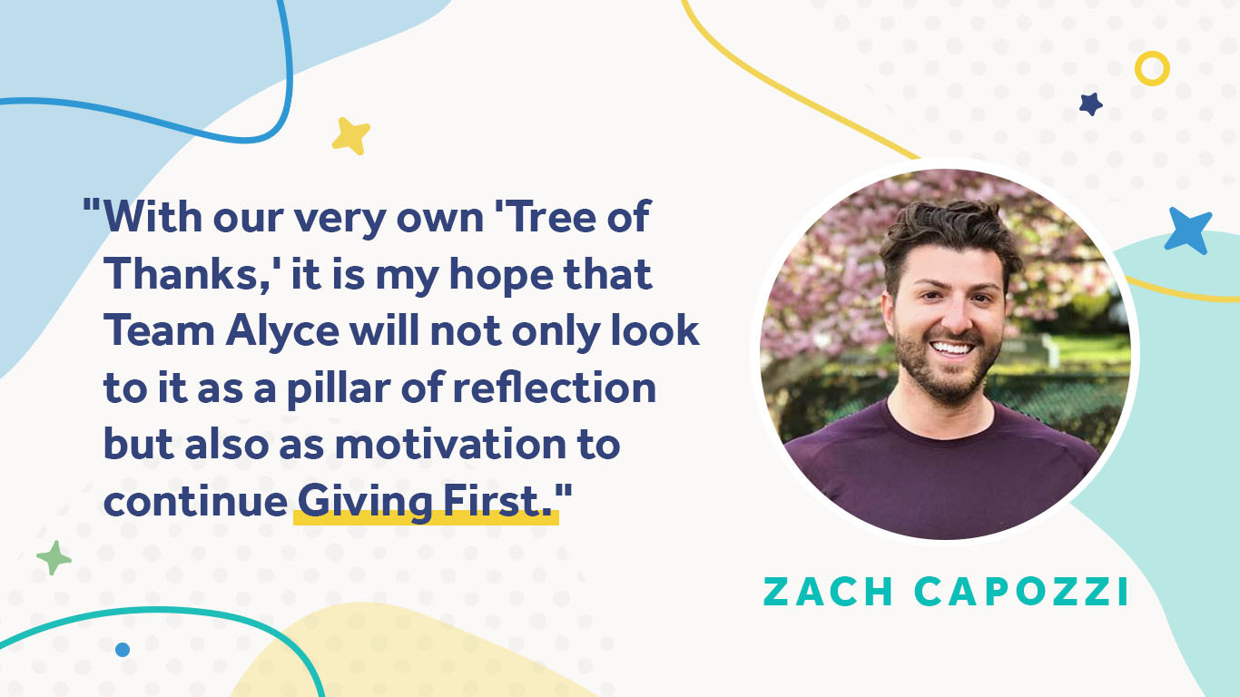 Giving Thanks & Giving First | Alyce AI-Powered Personal Gifting and Swag Platform