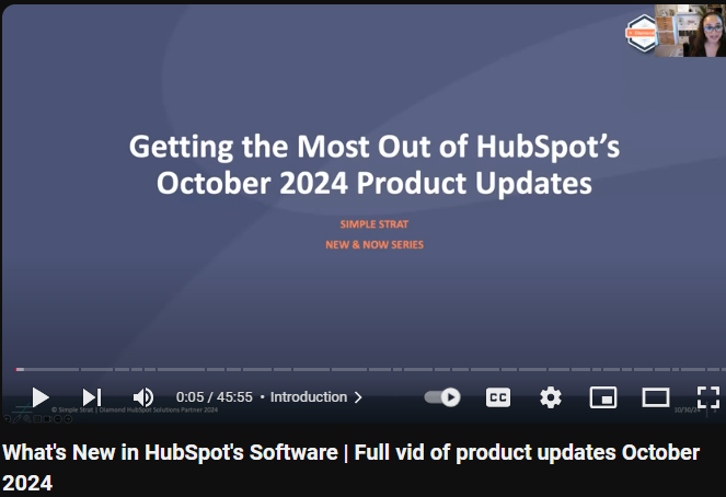 What's New in HubSpot's Software | Full vid of product updates October 2024