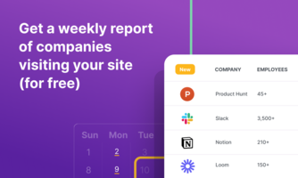 Introducing the Weekly Visitor Report: see which companies visit your site