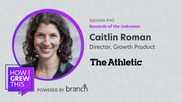 Director, Growth Product @ The Athletic – Caitlin Roman: Rewards of the Unknown