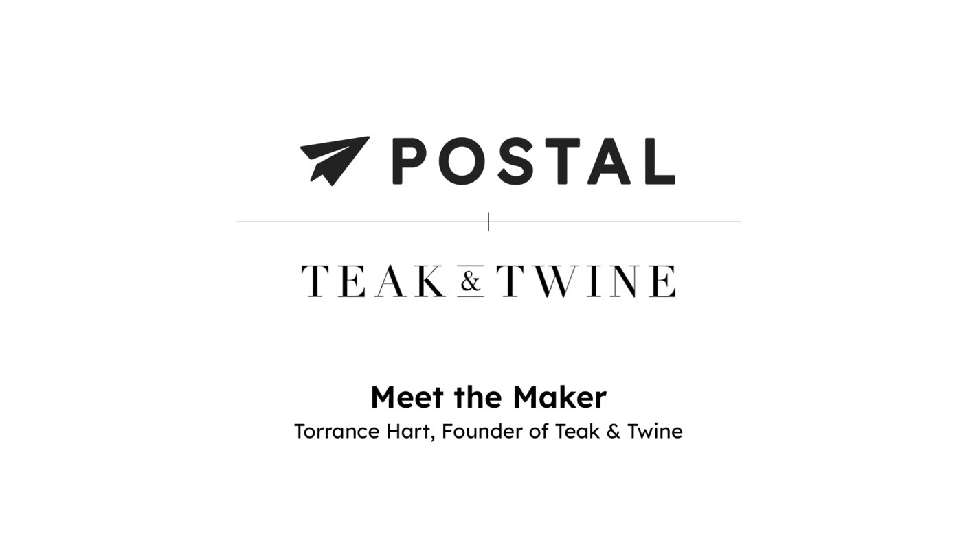 Meet the Maker: Torrance Hart, Founder of Teak & Twine