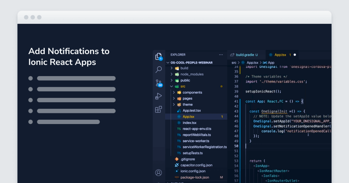 Add Push Notifications to Ionic React Apps with OneSignal