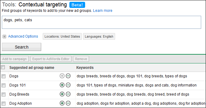 Quick Guide to the Google AdWords Contextual Targeting Tool