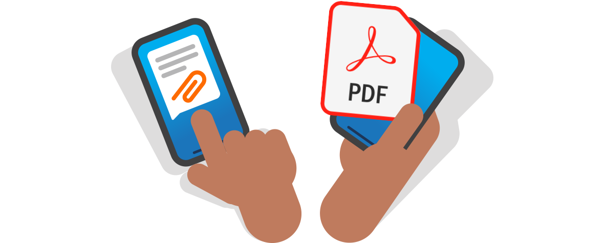 How to attach PDFs to your messages