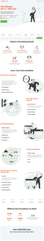 SEM Rush Landing Page - Swipe File