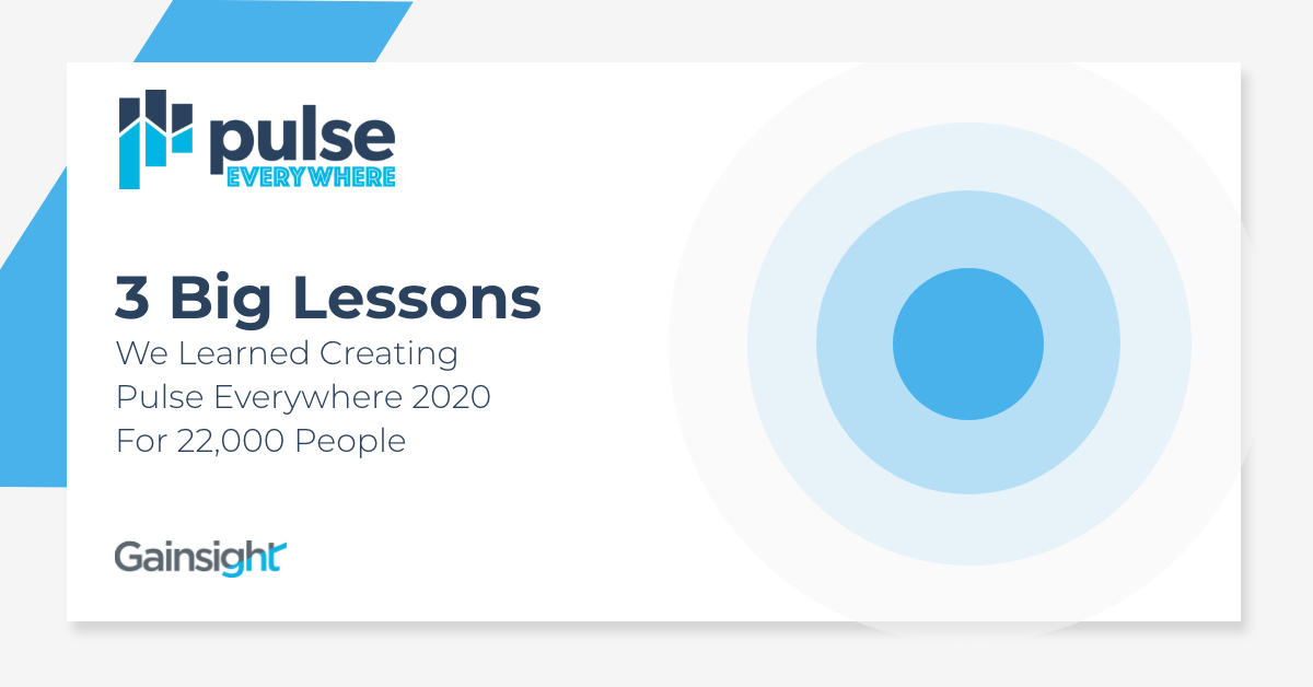 3 Big Lessons We Learned Creating Pulse Everywhere 2020 For 22,000 People | Customer Success and Product Experience Software | Gainsight