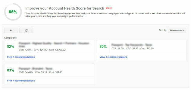 Review: Google's New Account Health Score for Search (Beta)