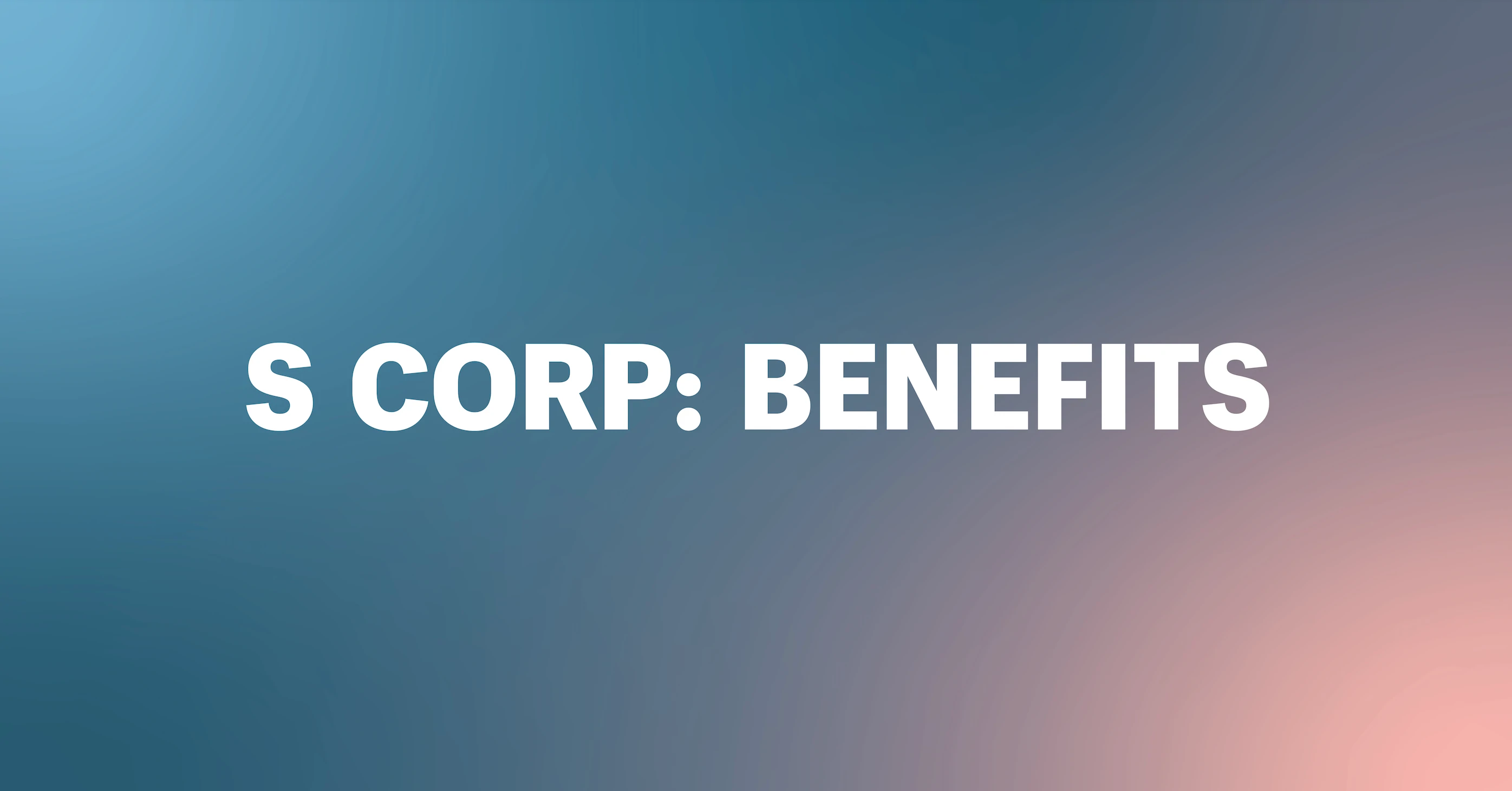 Why Form an S Corp? Learn the Benefits of S Corps