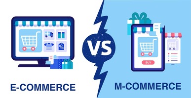 What are the main differences between M-Commerce and E-Commerce?
