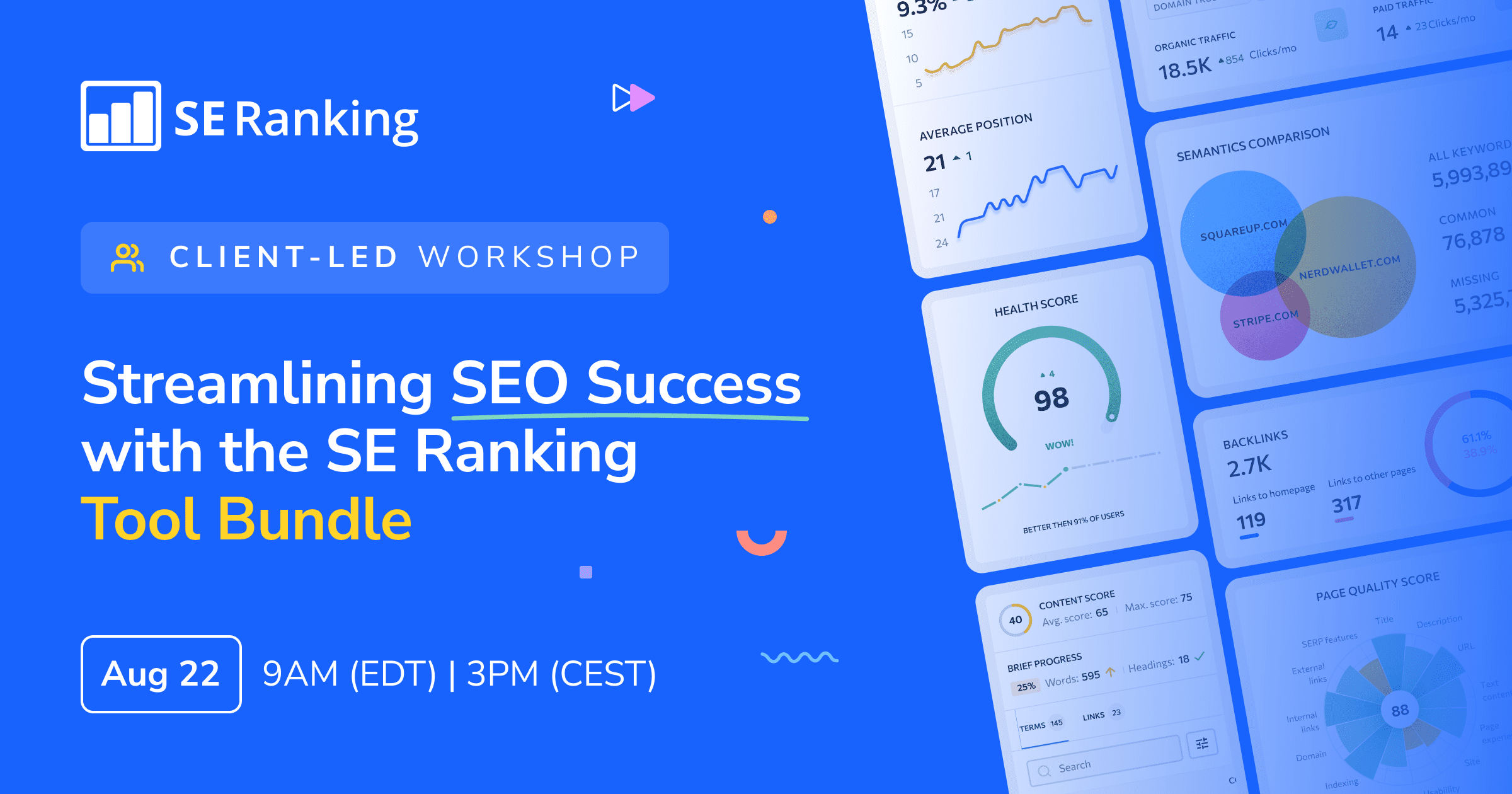 Client-Led Workshop | Streamlining SEO Success with the SE Ranking Tool Bundle