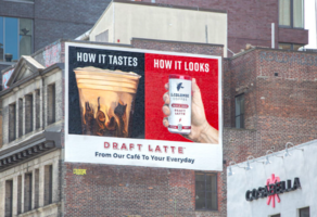 Iced coffee outdoor ad that visually sells - Swipe File