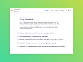 Entry interview template (5 topics and ideas) | Spinach