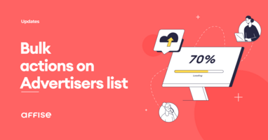 Bulk actions on the Advertisers' list
