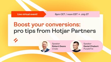 Boost your conversions: pro tips from Hotjar Partners