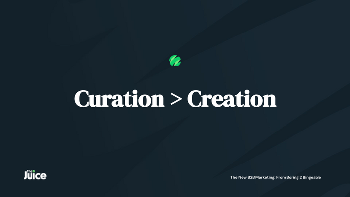 Curation vs. Creation