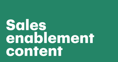 8 Types of sales enablement content