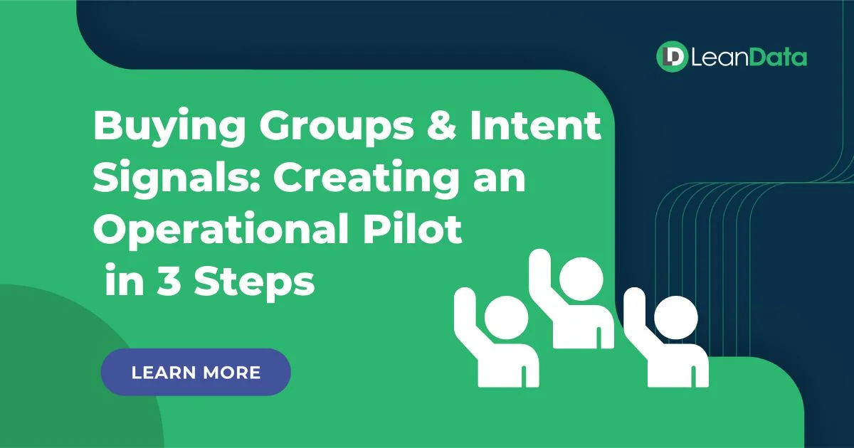 Buying Groups & Intent Signals: Creating an Operational Pilot in 3 Steps