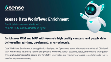 6sense Data Workflows Enrichment