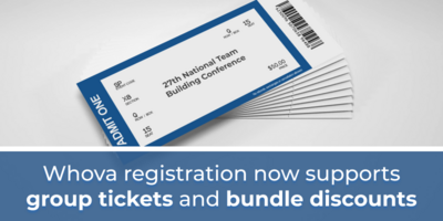 Whova registration now supports group tickets and bundle discounts