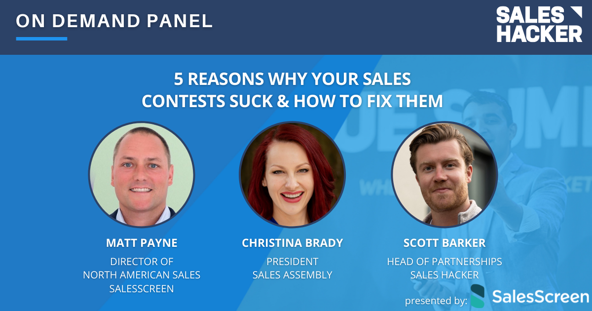 5 Reasons Why Your Sales Contests Suck & How to Fix Them