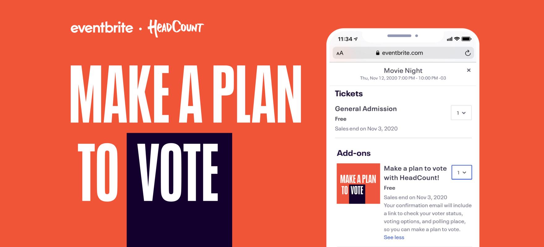 Help Your Event Attendees Make a Plan to Vote With HeadCount