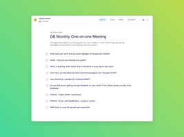 DB Monthly One-on-one Meeting Template