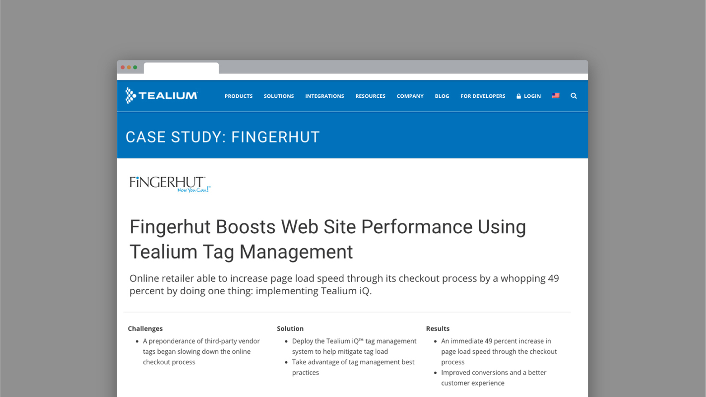Fingerhut Boosts Site Speed with Tealium Tag Management