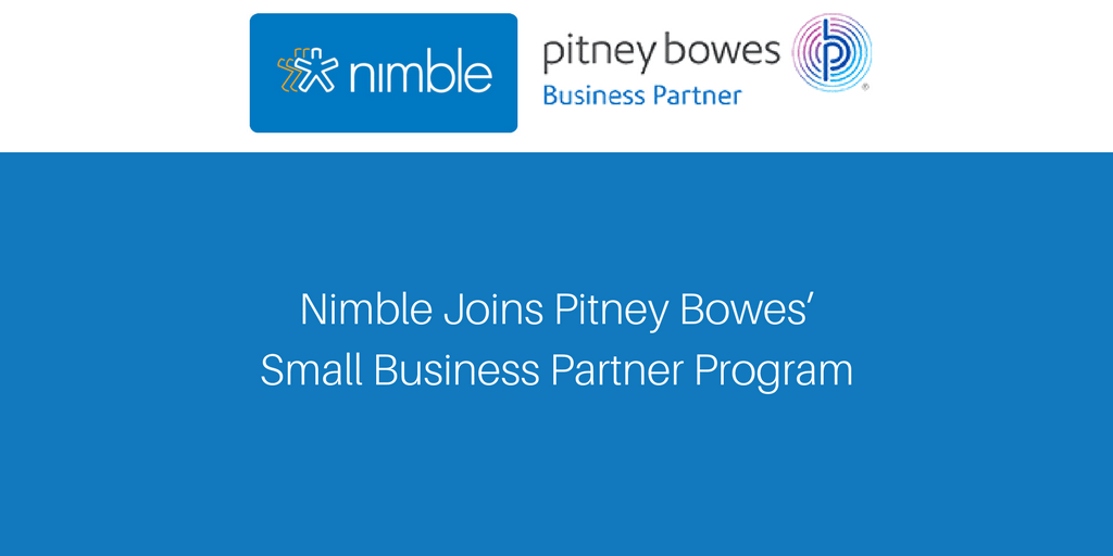 Nimble Joins Pitney Bowes' Small Business Partner Program | Nimble Blog
