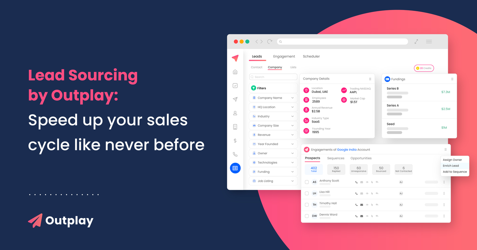 Introducing Lead Sourcing by Outplay: Fast-track your Growth with Our Sales Prospecting Tool