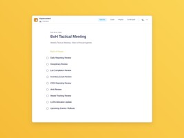 BoH Tactical Meeting Template