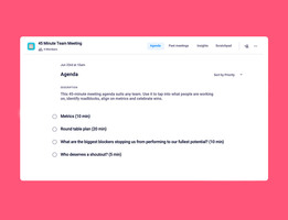 The 45-Minute Team Meeting Agenda Template