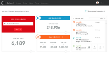 Your Dashboard: Manage Email Contacts, Send Videos, Follow Up, and More