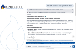 Ask, don't click: a new way to navigate IgniteTech's website