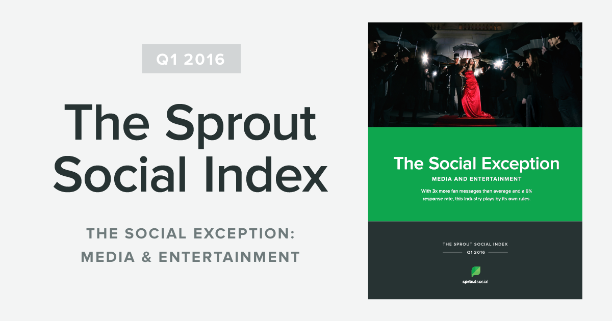 The Sprout Social Index, Edition IV: The Social Exception, Media & Entertainment