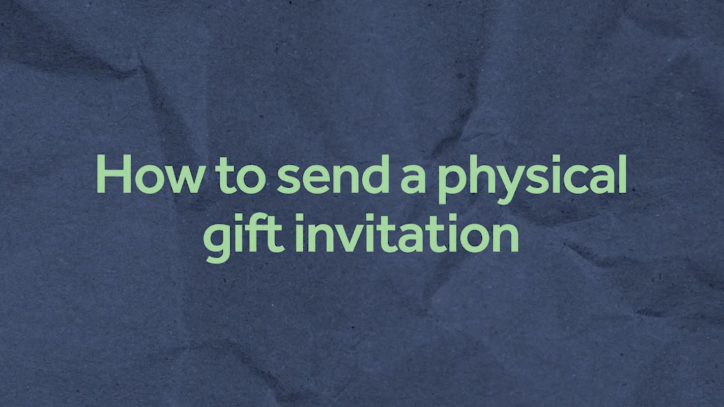 How to Send a Physical Gift Invitation