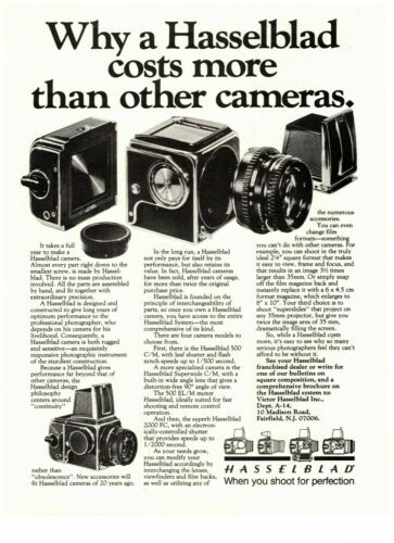 Vintage camera ad explains there high prices - Swipe File