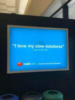 "I love my slow database" Redis Labs Anti-Ad - Swipe File