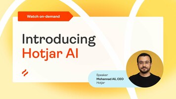 Introducing Hotjar AI, featuring our CEO