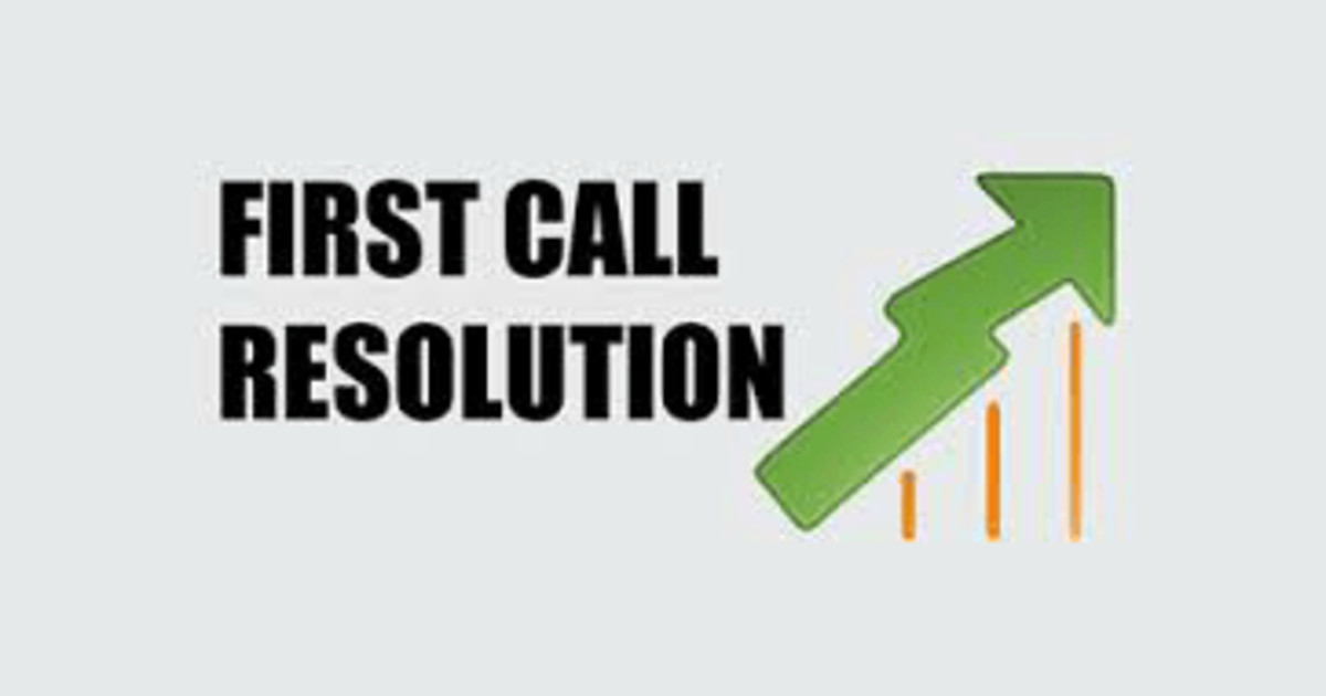 FCR – One call, that's all