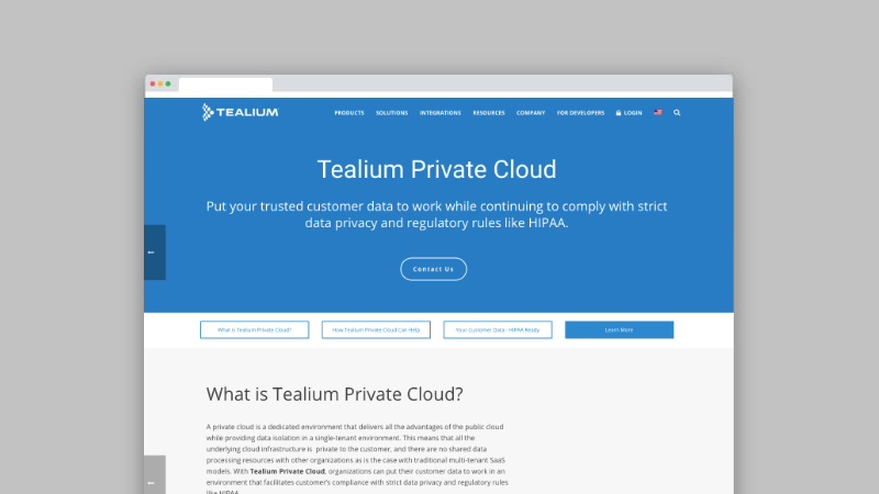 Tealium Private Cloud