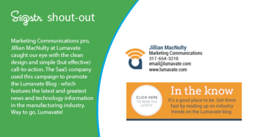 [Sigstr Shout-Out] Lumavate Leverages Simple Email Signature Space