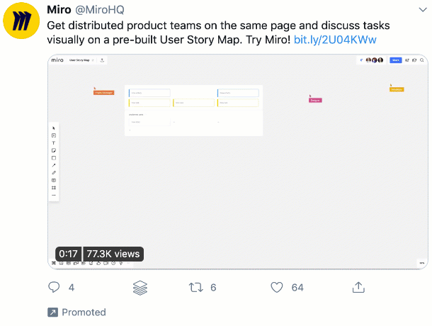 Miro Story Mapping Ad GIF - Swipe File