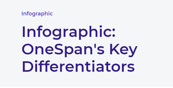 Infographic: OneSpan's Key Differentiators