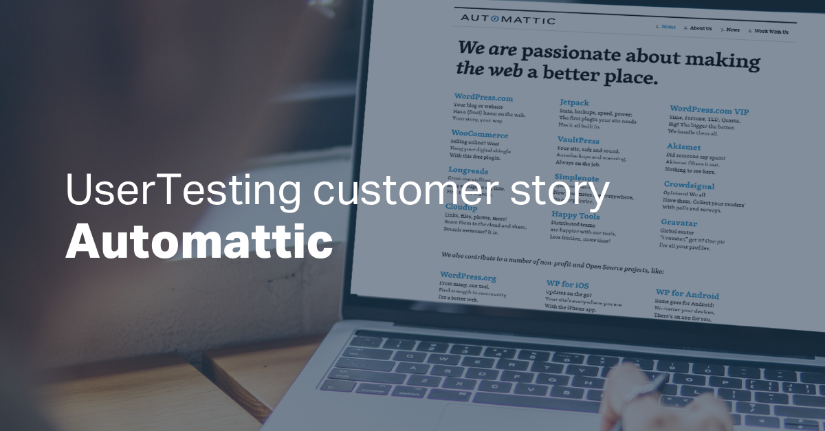 Automattic + UserTesting