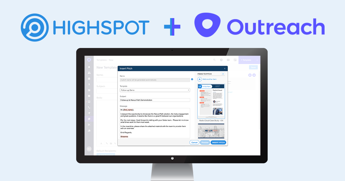 Outreach announces integration with Highspot
