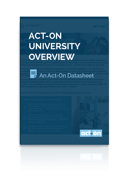 Act-On University Overview