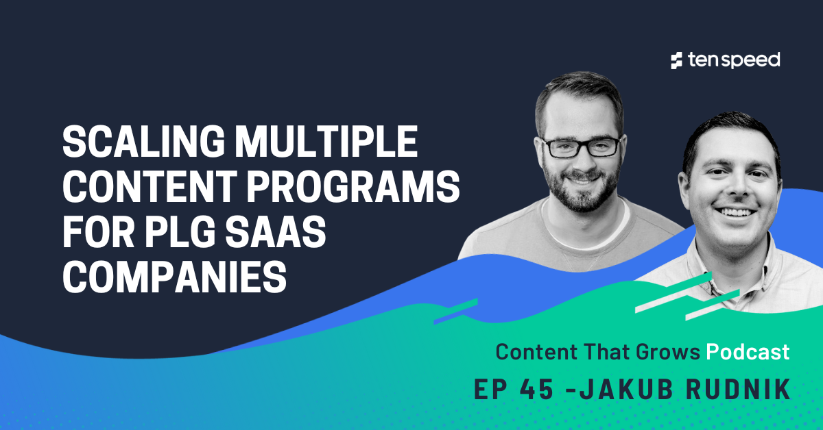 Scaling Multiple Content Programs for PLG SaaS Startups Feat. Jakub Rudnik | Content That Grows